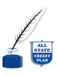 All-State Credit Plan LLC - Logo & Feather-Inkpot